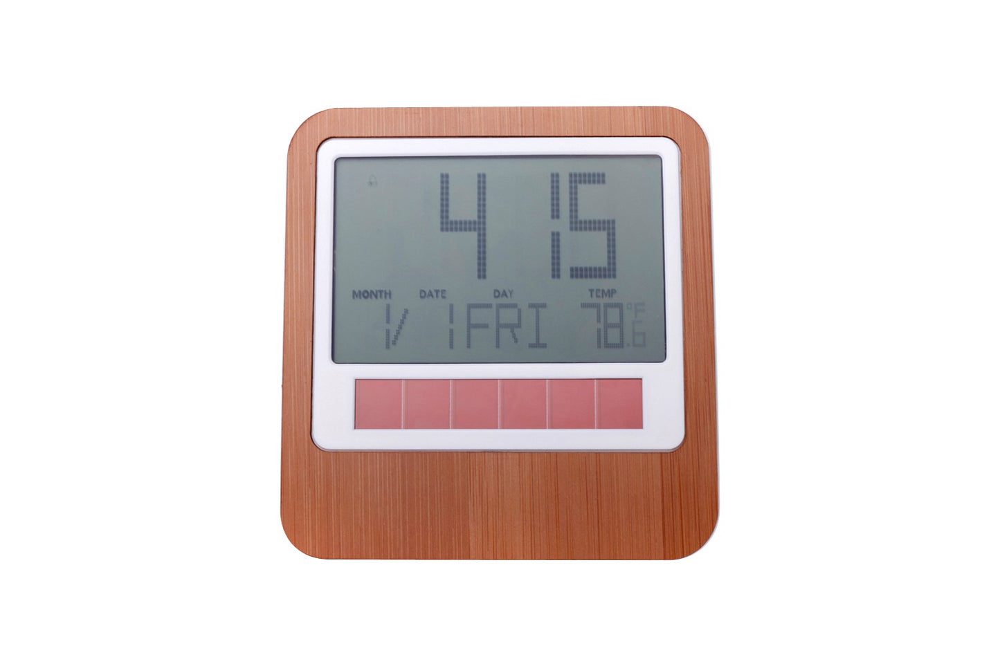 Travel Alarm Clock in Bamboo and Biodegradable Plastic
